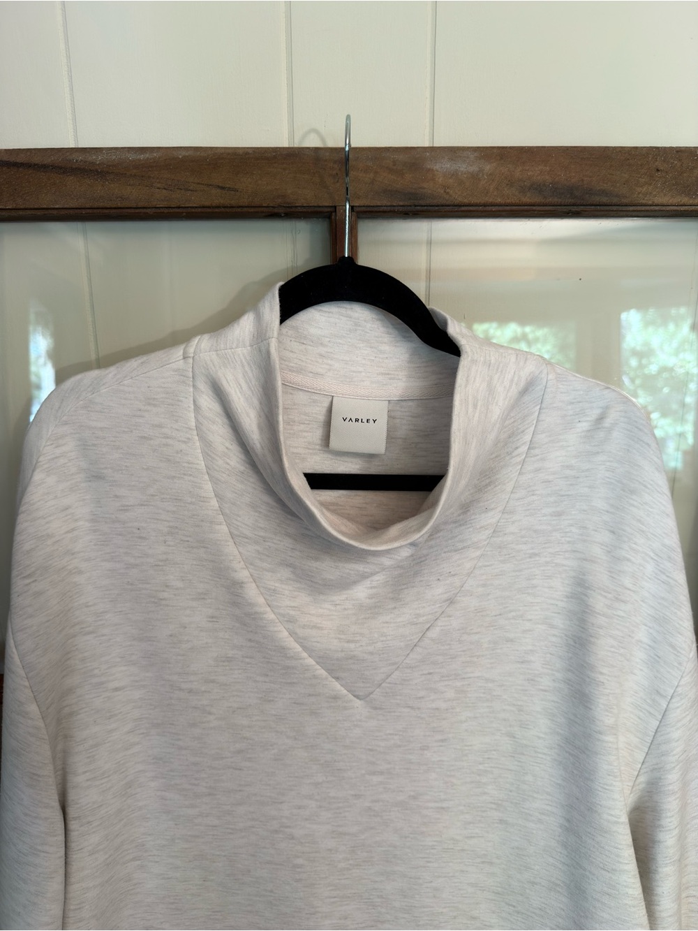 Varley Women’s Betsy Sweat DoubleSoft Oversized Sweatshirt Ivory Marl Size Large - Picture 9 of 13